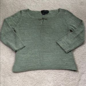 Carole Little - Mossy Green 3Q Sleeves Sweater